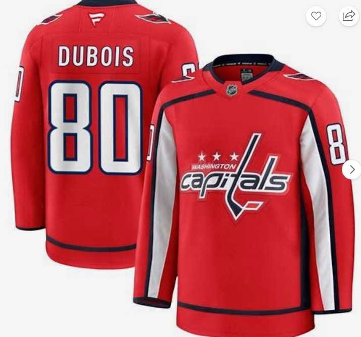 Mens Washington Capitals #80 Pierre-Luc Dubois Red 2024-25 Home Stitched Jersey Dzhi